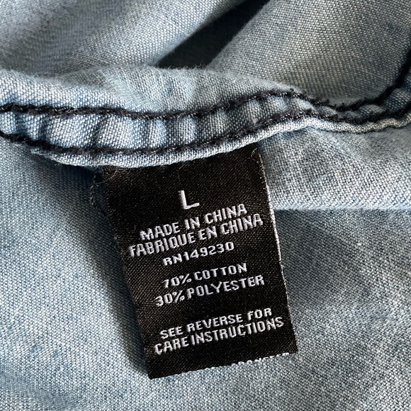 VTG-EarL Jean"Budweiser-unisex Long Sleeve Shirt, Light Blue Size L - Picture 7 of 8